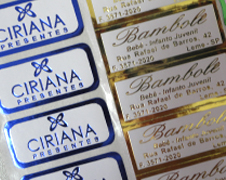 Etiquetas em Hot Stamping