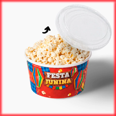 Kit Pote Personalizado com Tampa Edição Festa Junina 270ml- 500 unidades