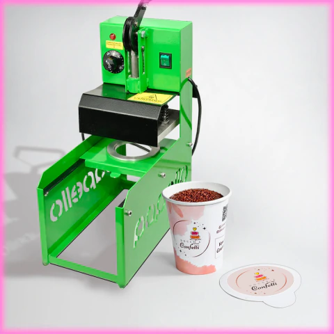 Kit Bolo no Pote Personalizado 220ml com Máquina Seladora (110v)