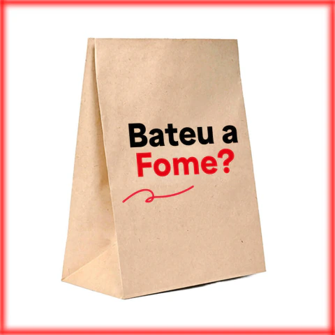 Saco Kraft Personalizado PAPELLO M - BATEU A FOME - 500 unidades