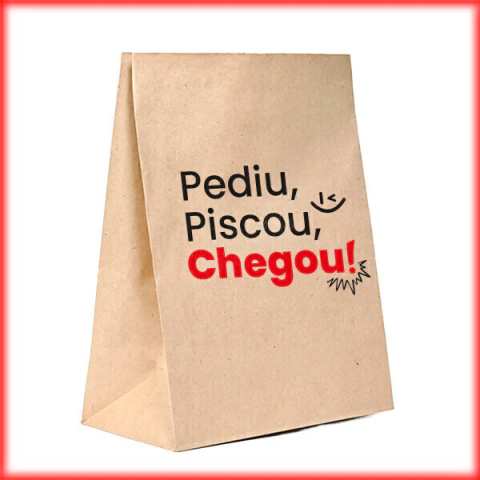 Saco Kraft Personalizado PAPELLO M - PEDIU PISCOU - 500 unidades