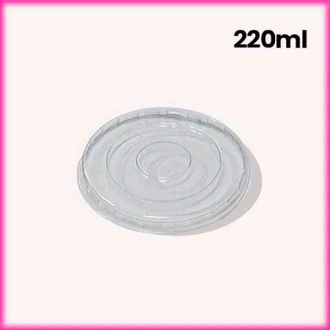 Tampa Plástica p/ Copo de Papel Reta 220ml