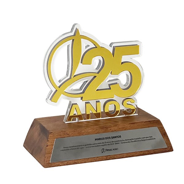 Troféu TIMAC 25 anos - Base com Chanfros
