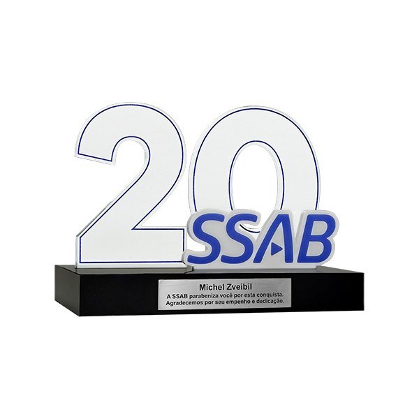 Troféu Tempo de Casa 20 anos - SSAB