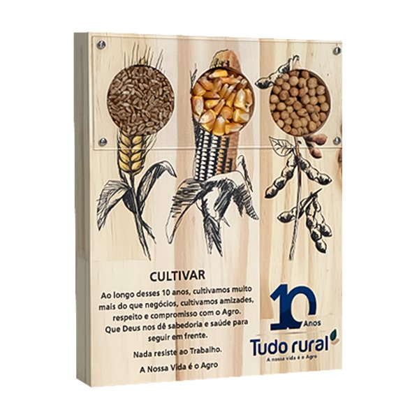 Troféu Sustentável Encapsulado - Trigo, Milho e Soja