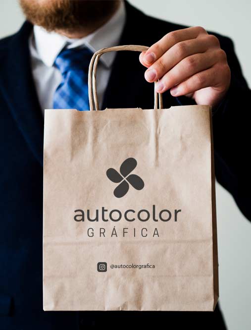 Sacola de Papel Kraft Personalizada