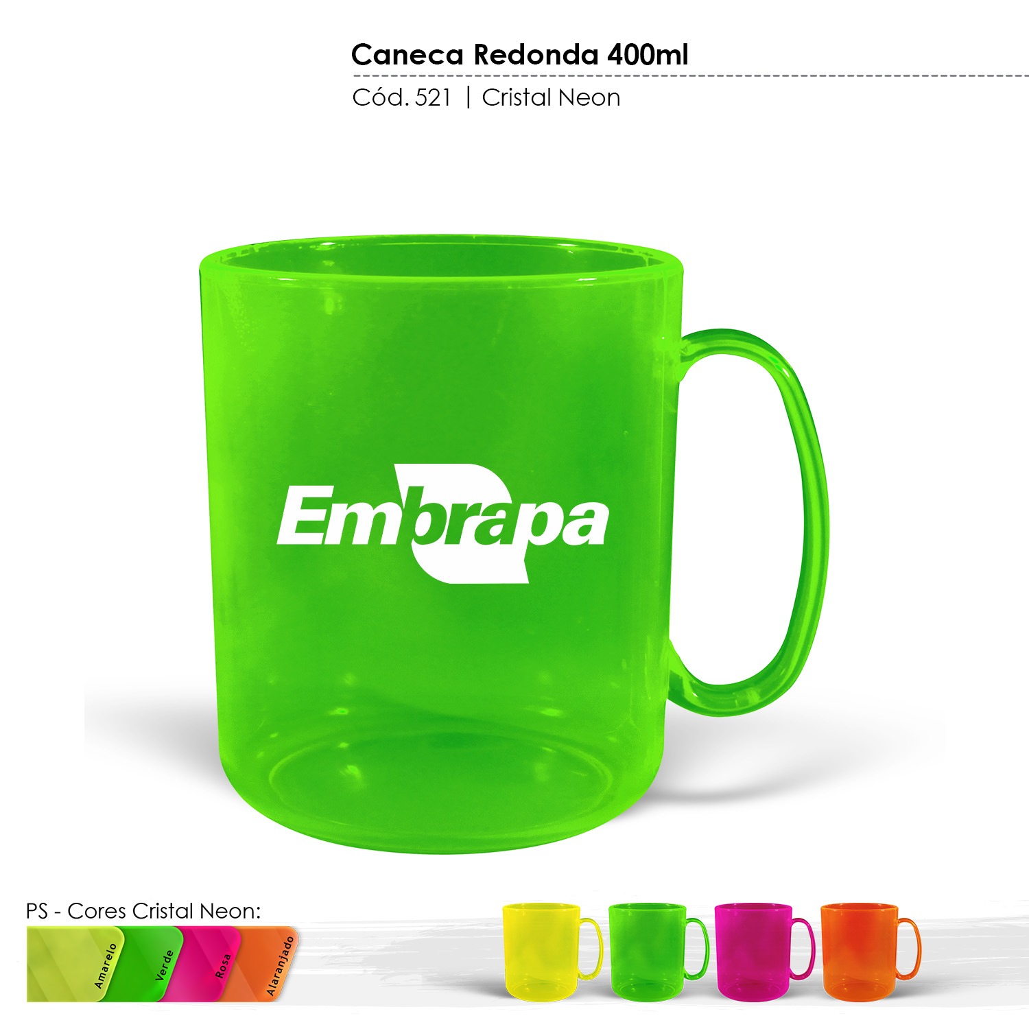 Caneca Personalizável 400ml - Acrílico - Brindes Vitoria - ES - Brindes Personalizados em Espirito Santo