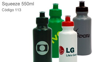 Squeeze Personalizável 550ml - Plástico - Brindes Vitoria - ES - Brindes Personalizados em Espirito Santo