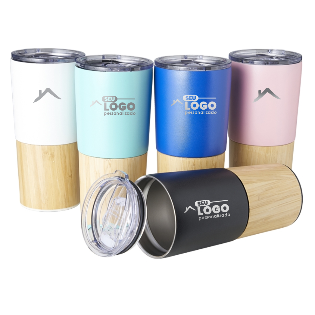 Copo Térmico Personalizado Bambu 600ml | Casa do Brinde
