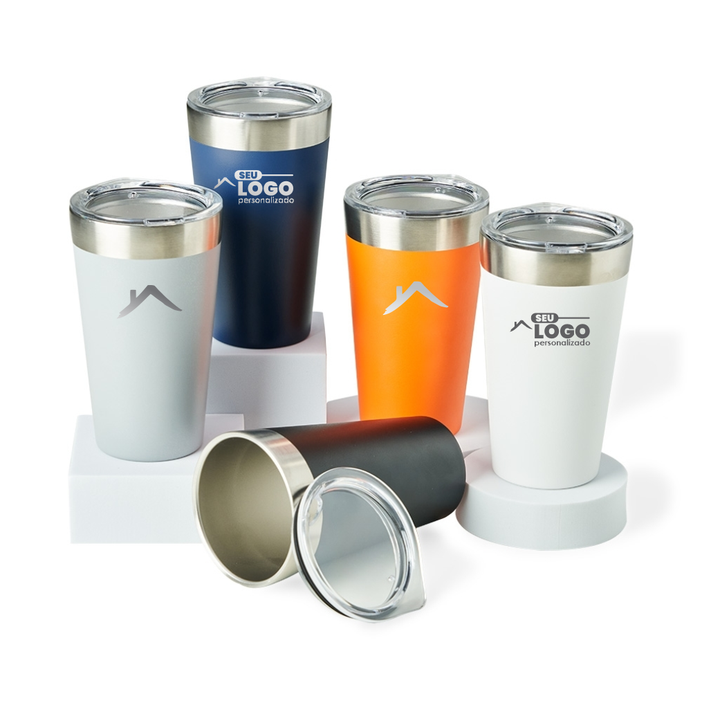 Copo térmico Personalizado de inox 473ml | Casa do Brinde