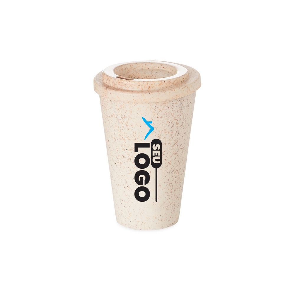 Copo Fibra de Madeira 400ml Personalizado | Casa do Brinde