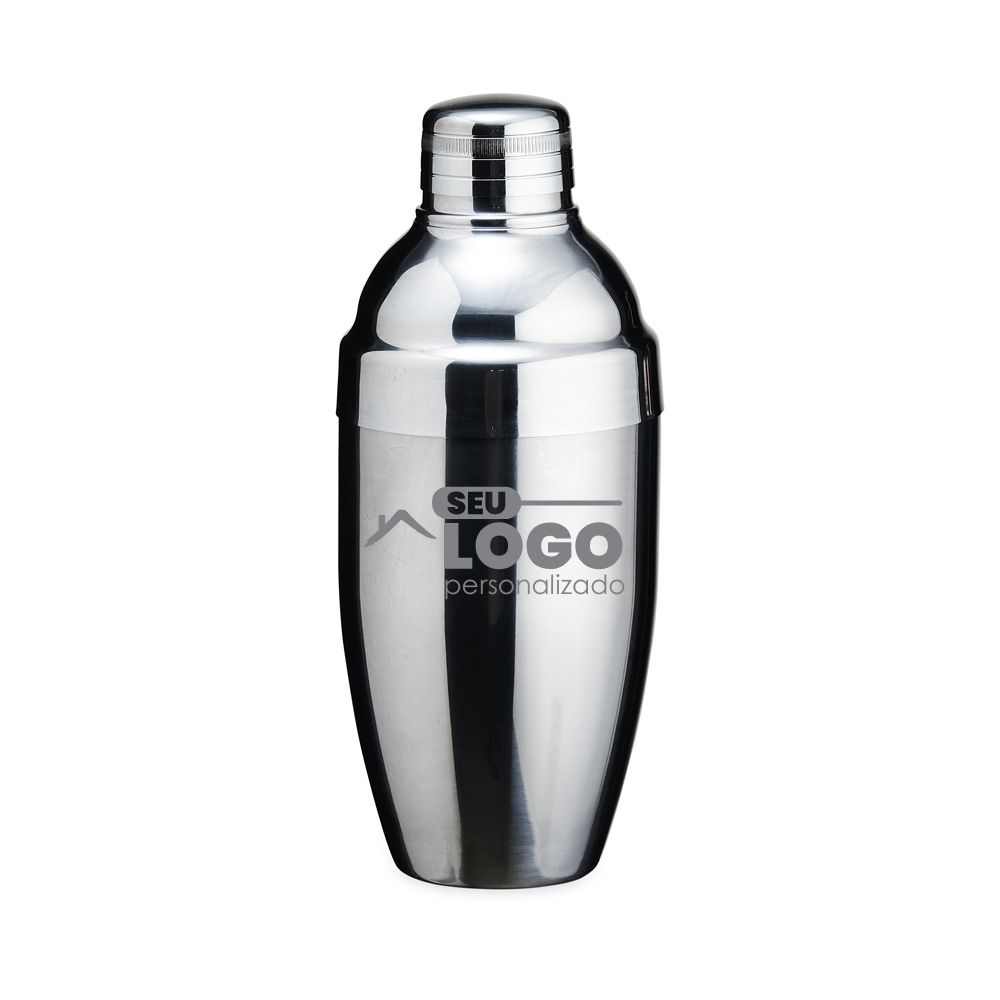 Coqueteleira Inox 600ml Personalizada | Casa do Brinde