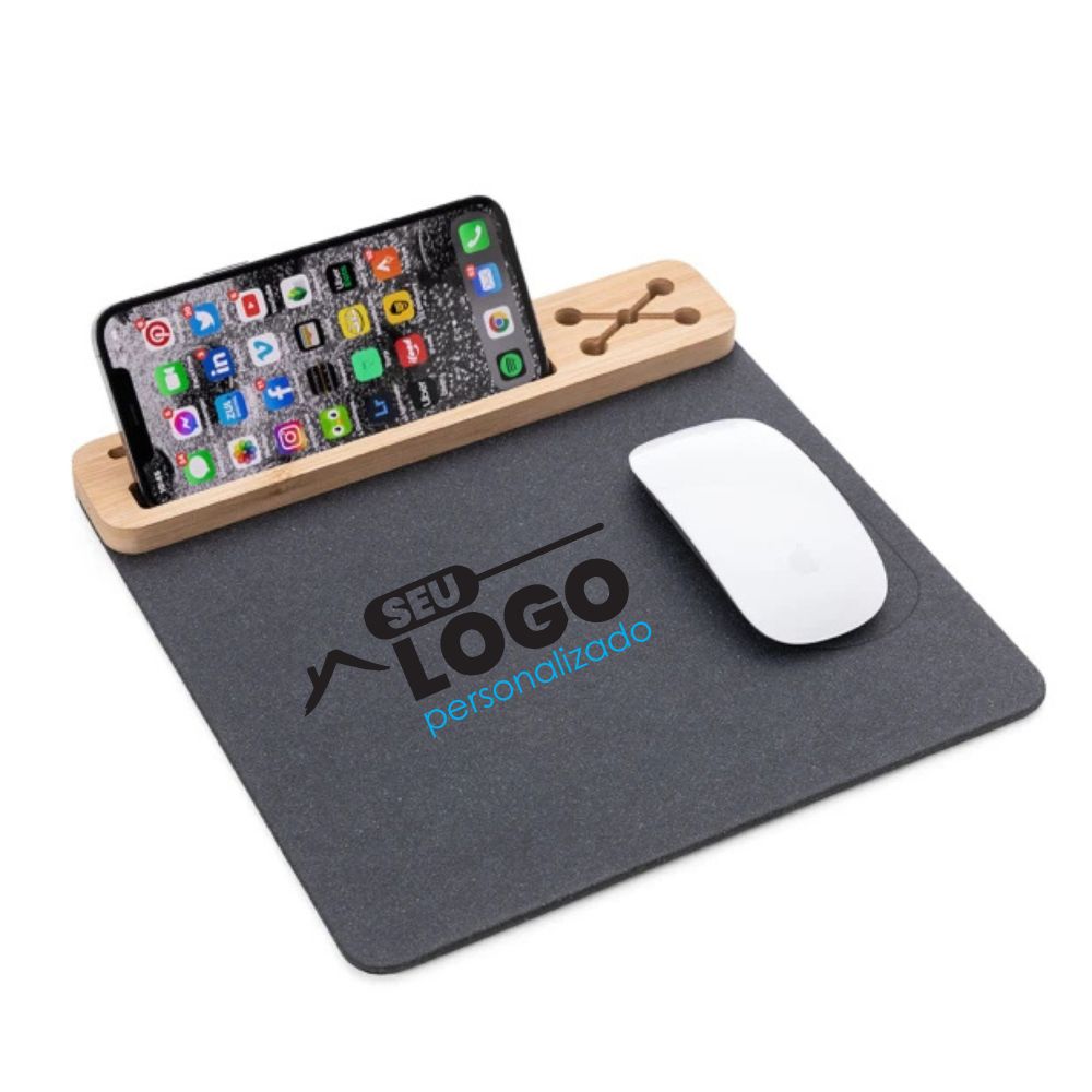 Mouse Pad com Porta Canetas Personalizado | Casa do Brinde