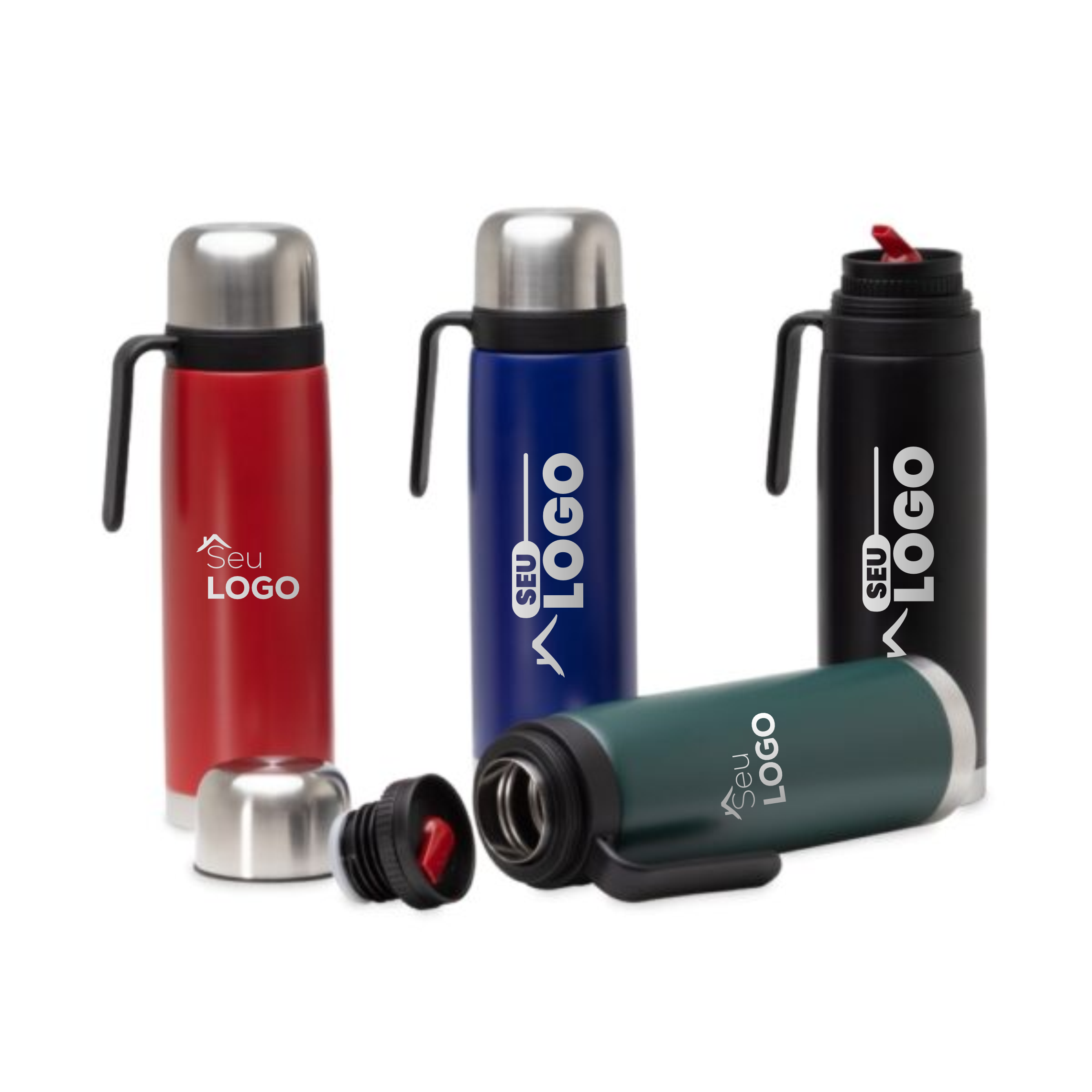 Garrafa Térmica Personalizada Inox 1 Litro | Casa do Brinde