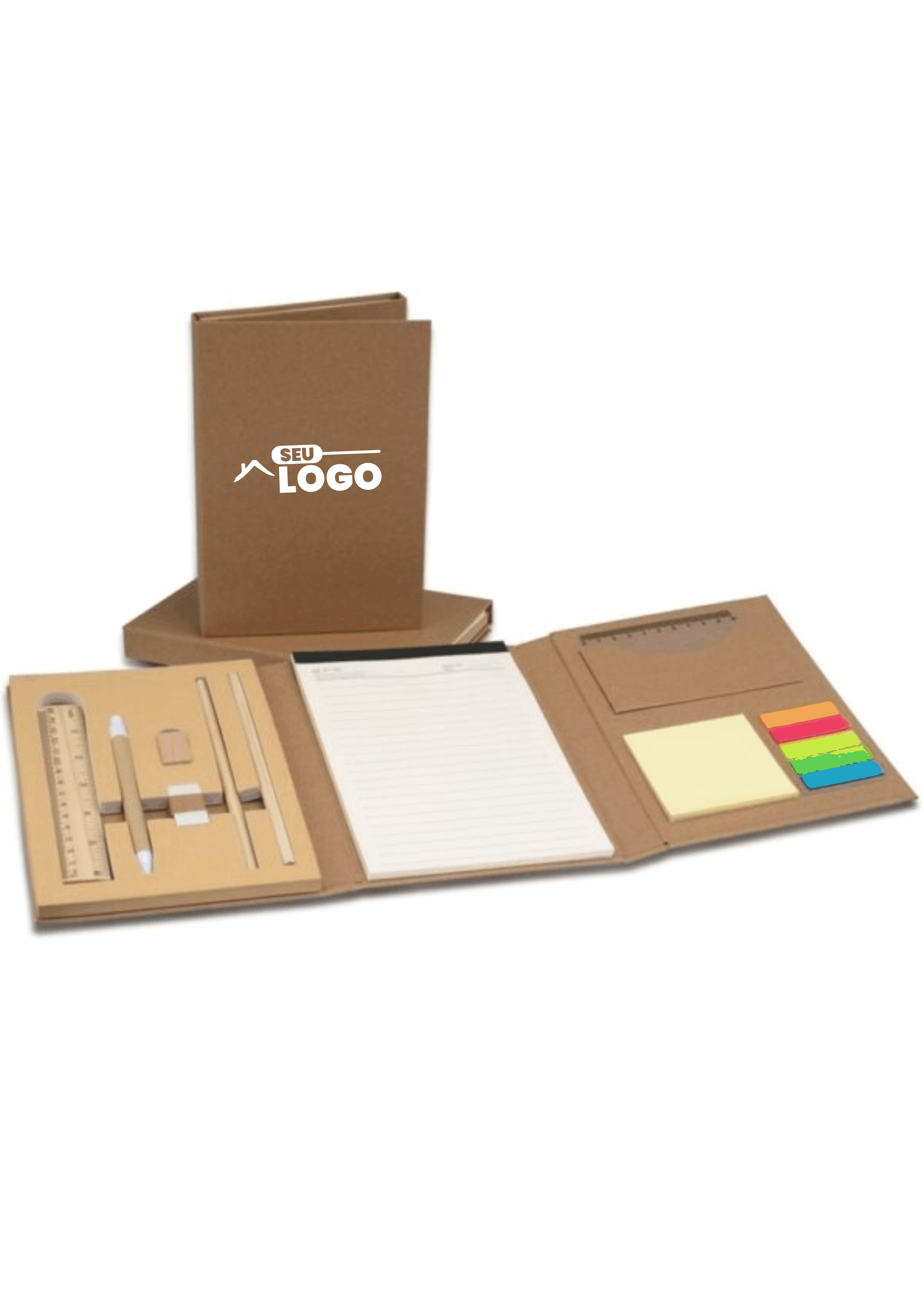 Kit Ecológico com Bloco Personalizado para Anotações | Casa do Brinde