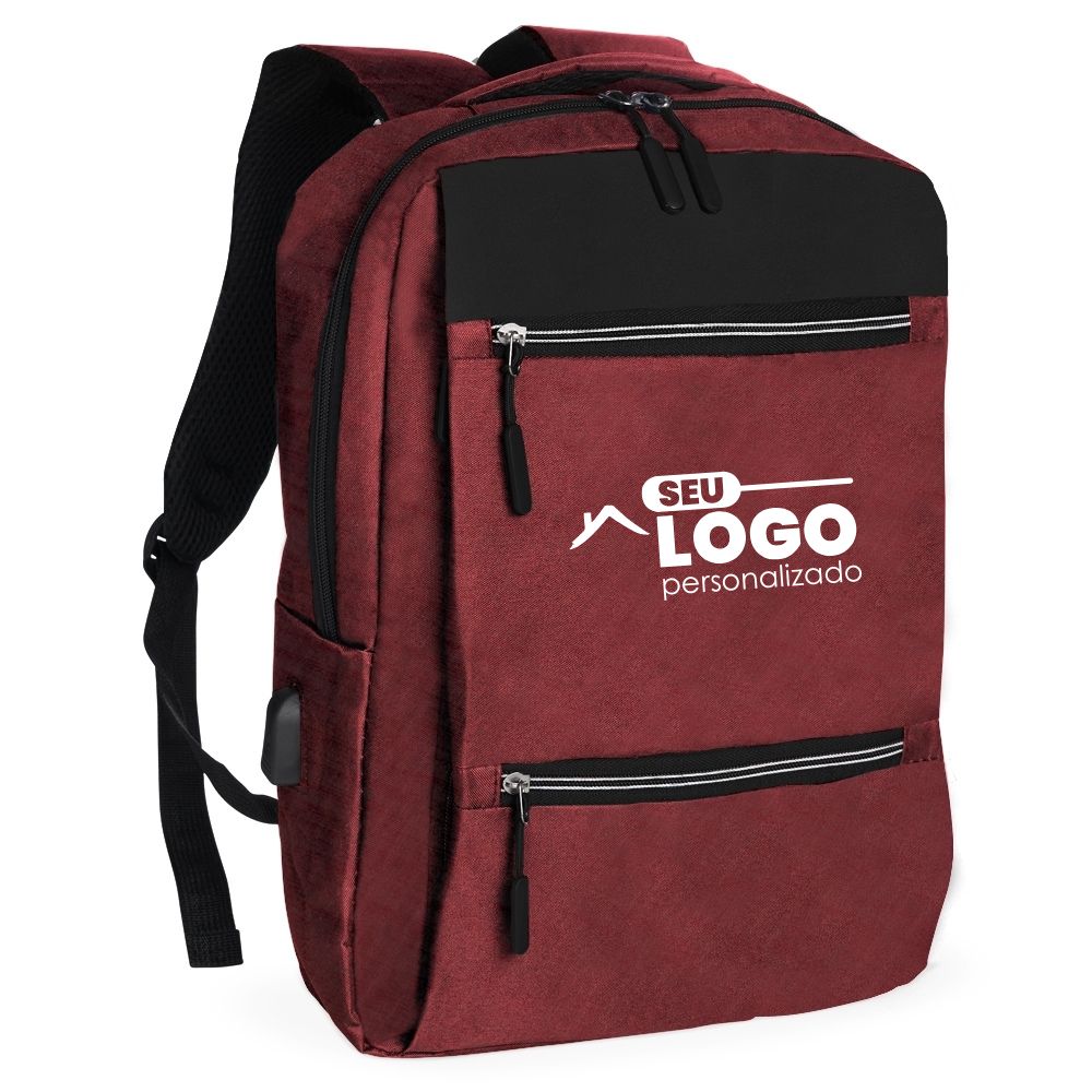 Mochila Personalizada de Nylon USB 20L | Casa do Brinde