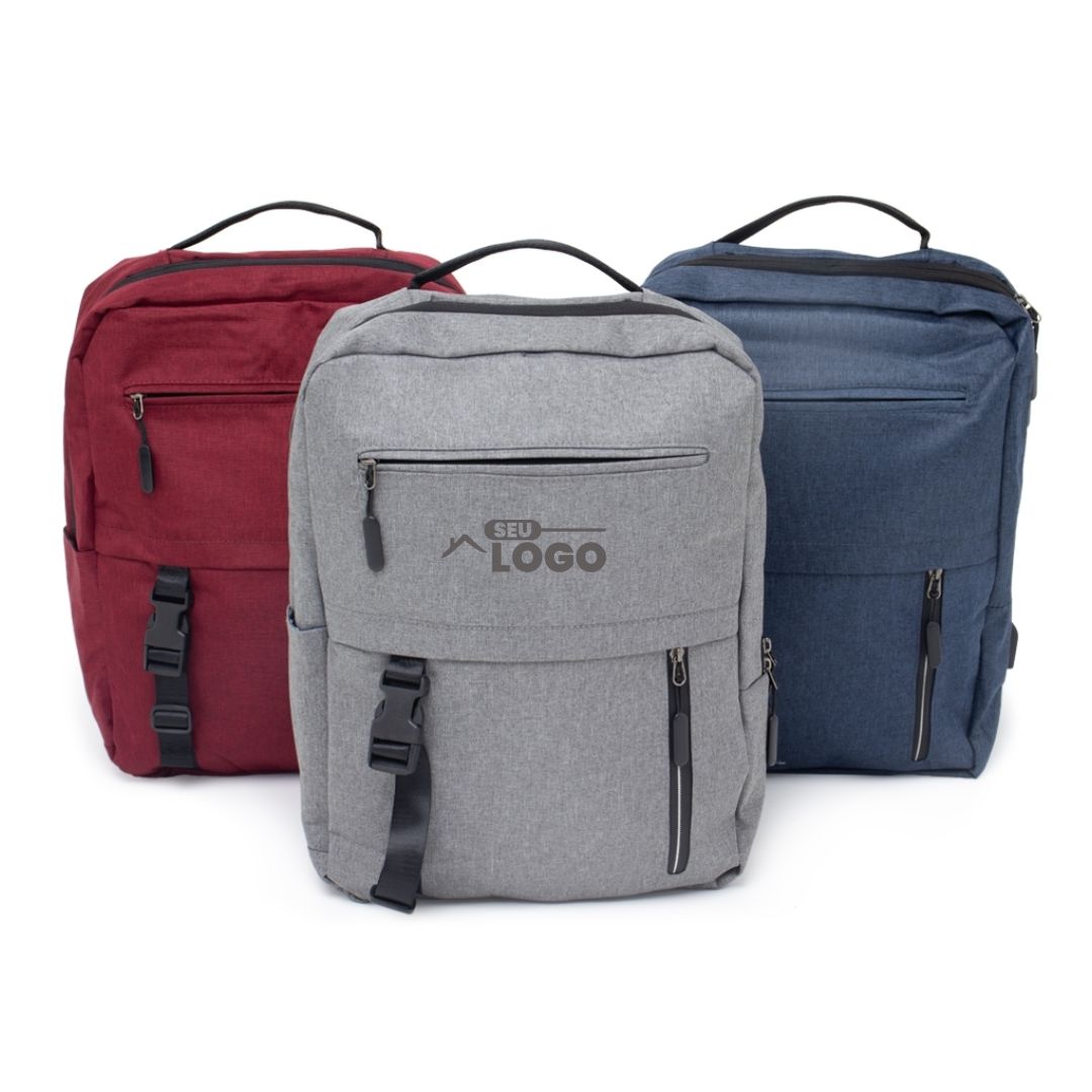 Mochila de Nylon USB Personalizada 23 Litros | Casa do Brinde