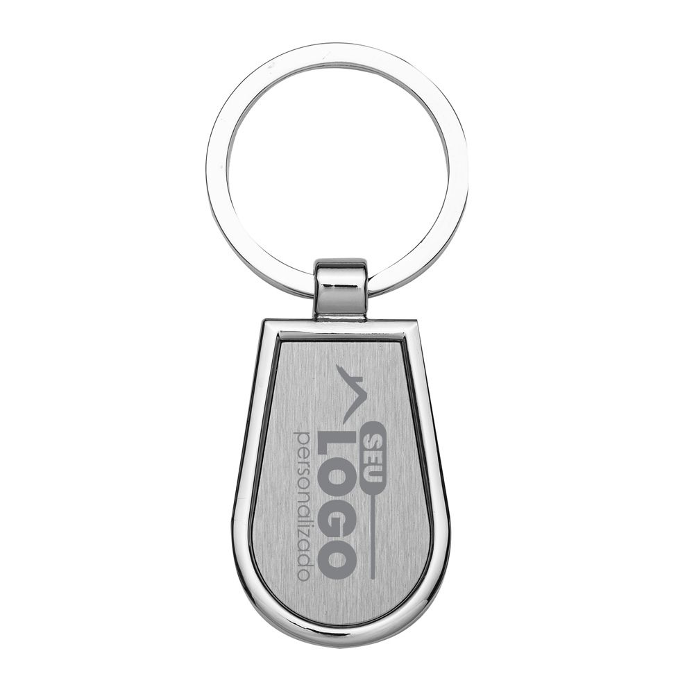 Chaveiro de Metal Personalizado Formato Gota | Casa do Brinde