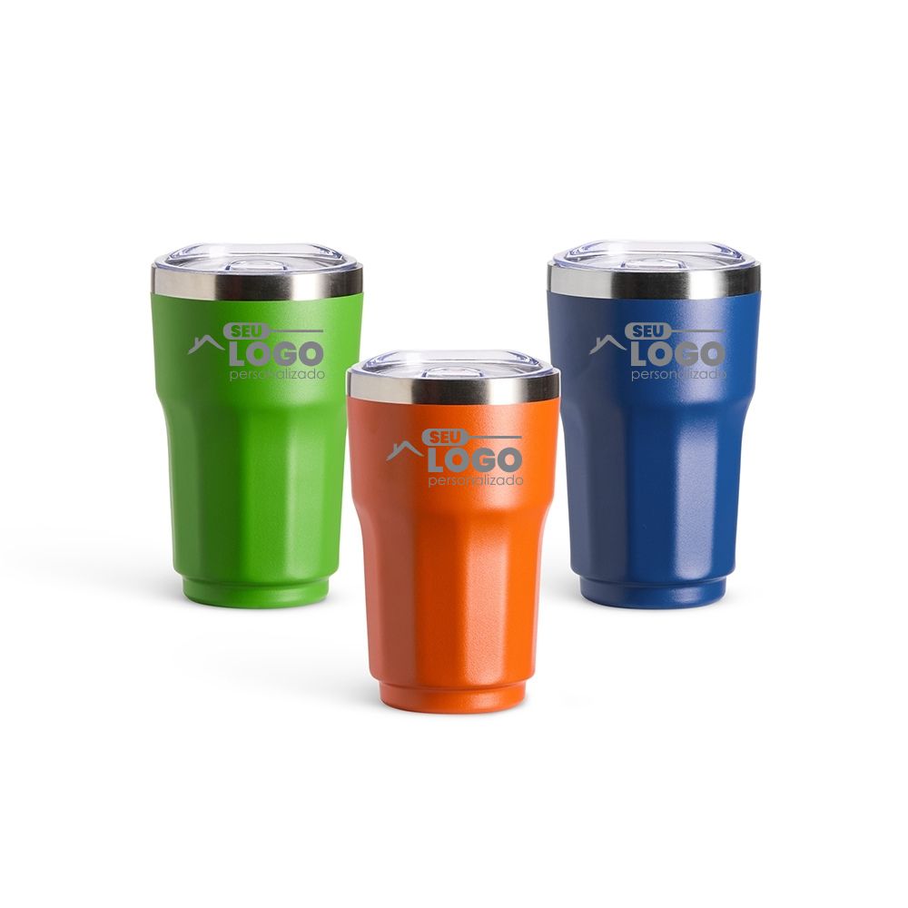 Copo Térmico 300ml Personalizado com Tampa | Casa do Brinde