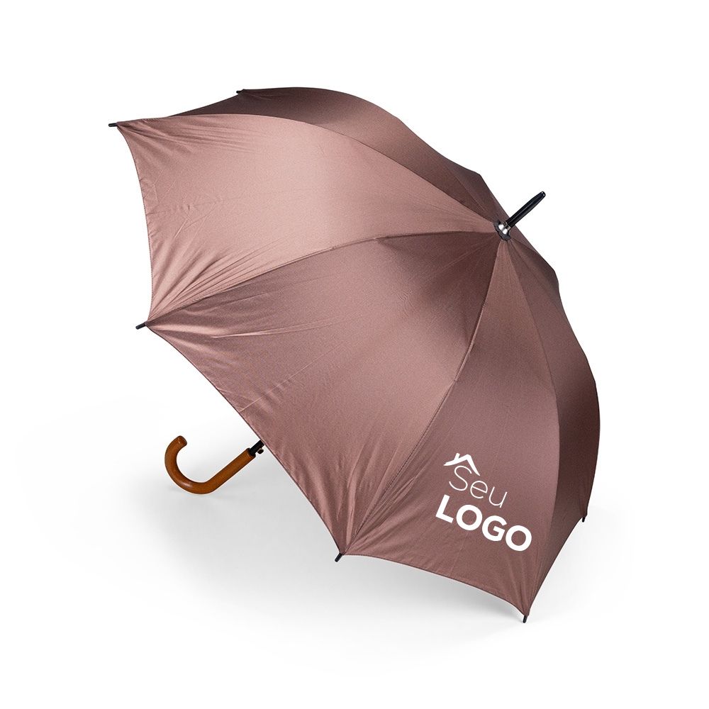 Guarda-Chuva Personalizado com Cabo Estilo Madeira | Casa do Brinde