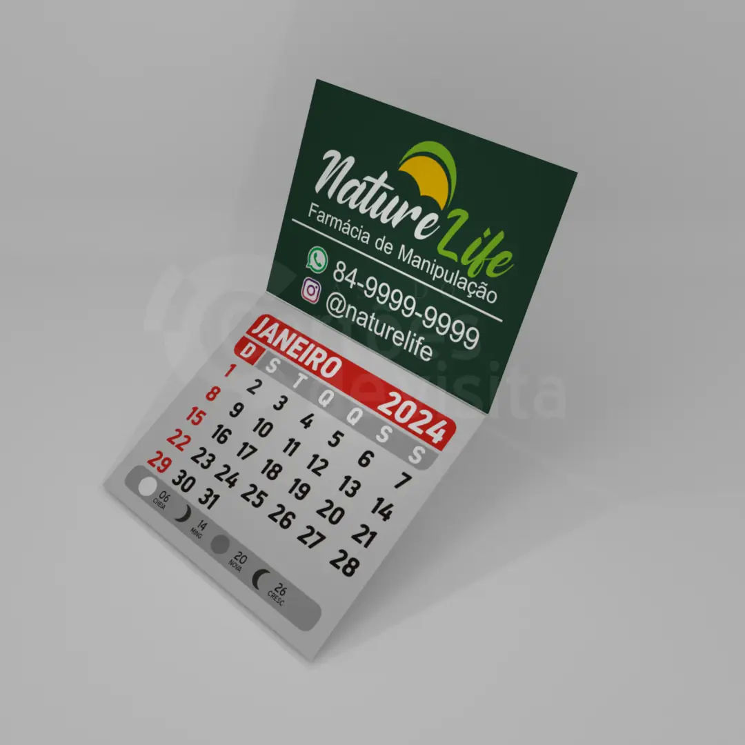 Ímãs de Geladeira com Calendário Destacável: Tamanho 5,0x4,5Cm