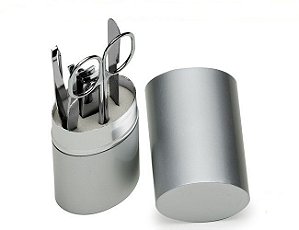 KIT MANICURE ESTOJO DE ALUMINIO 4 PEÇAS - KM001