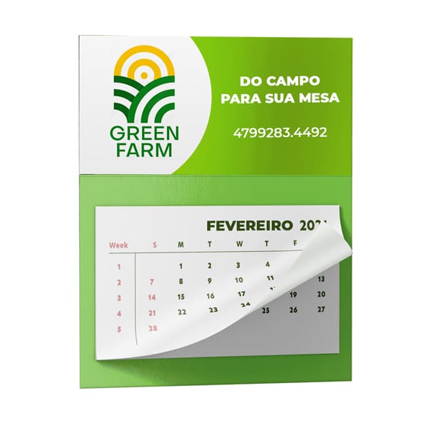 Calendário de Parede Personalizado (com Bloco)