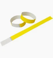 Pulseira de Identificação Tyvek Amarela (cento) - Espaço do Crachá