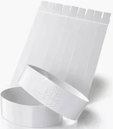 Pulseira de Identificação Tyvek Branca (cento) - Espaço do Crachá