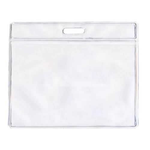 Porta Crachá Bolsa Plástica PVC Horizontal - Espaço do Crachá