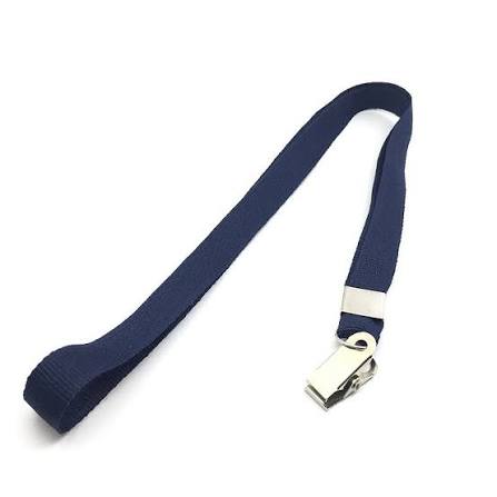 Cordão Liso para Crachá Azul Royal (20mm) - Espaço do Crachá