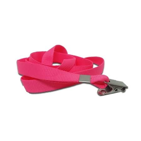 Cordão Liso para Crachá Rosa Pink (20mm) - Espaço do Crachá