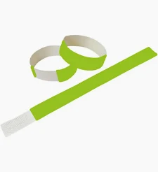 Pulseira de Identificação Tyvek Verde Neon (cento) - Espaço do Crachá