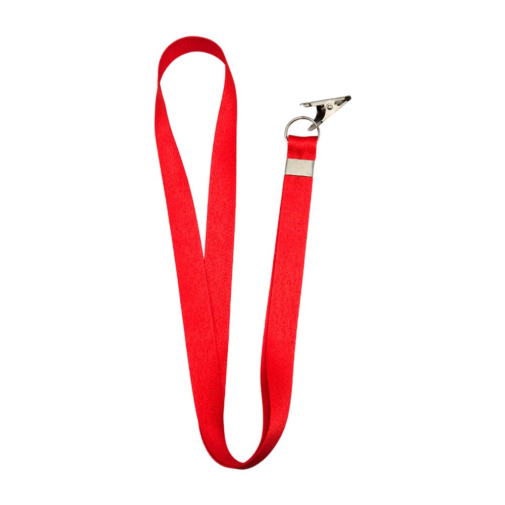 Cordão Liso para Crachá VERMELHO (15mm) - Espaço do Crachá