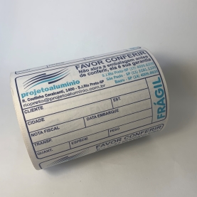 Etiqueta de papel para impressão com ribbon