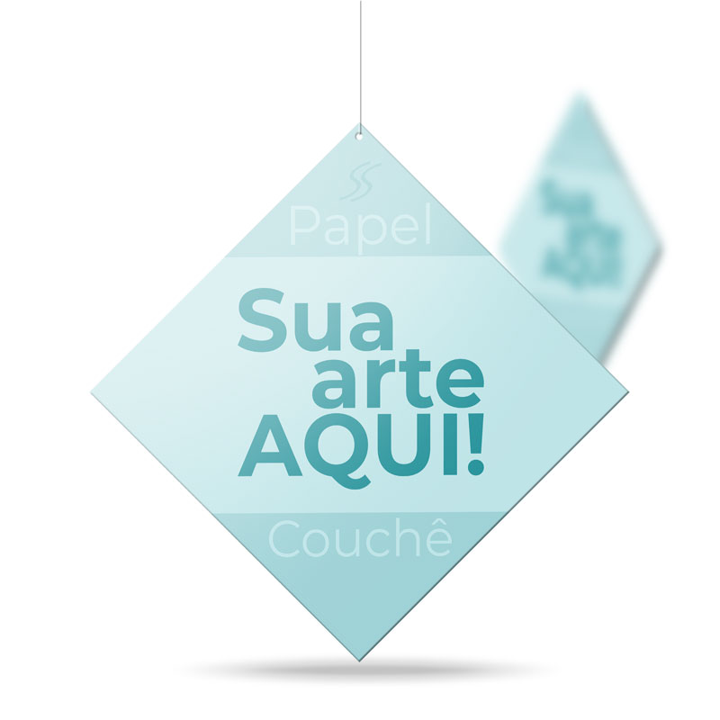 Móbile para PDV Quadrado - 31x31 cm