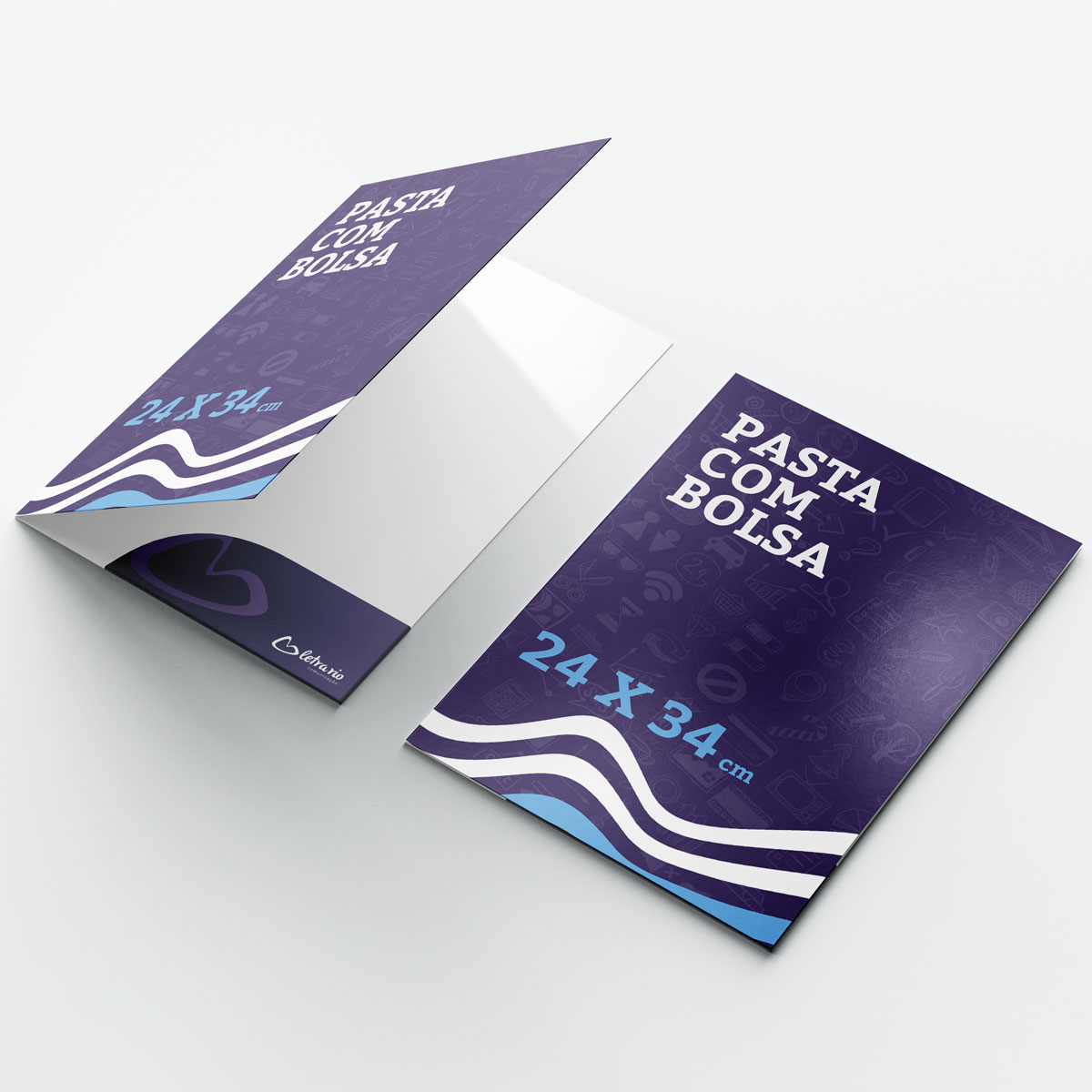 Pasta com Bolsa ou Orelha - Produção Rápida - Gráfica RJ