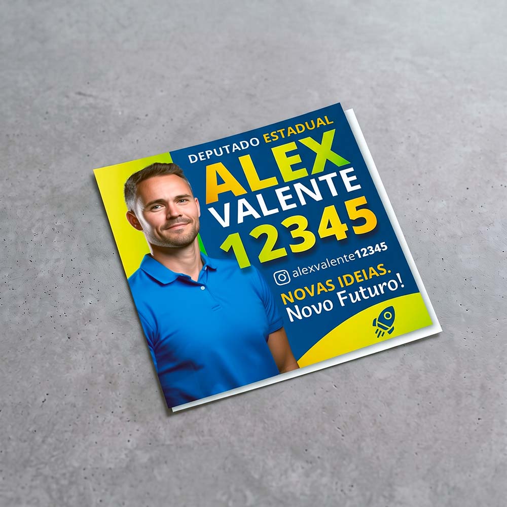Adesivo Vinil Quadrado Eleições 2026 - Gráfica Madri