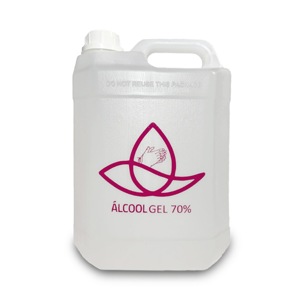 Álcool em Gel 5L 70% antisséptico - Encontre na H2M Brindes!