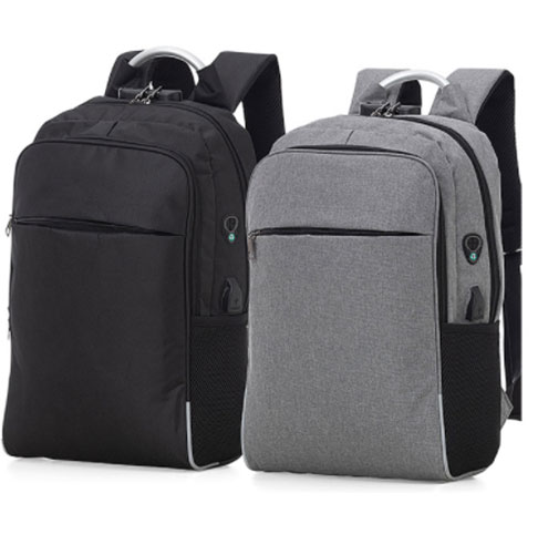 Mochila para notebook de até 16.5", formato 43cm x 29,5cm x 12,5cm, confeccionada em tecido poliéster
