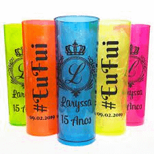 Copo Long Drink Neon Personalizado - Hakuna Matata Brindes