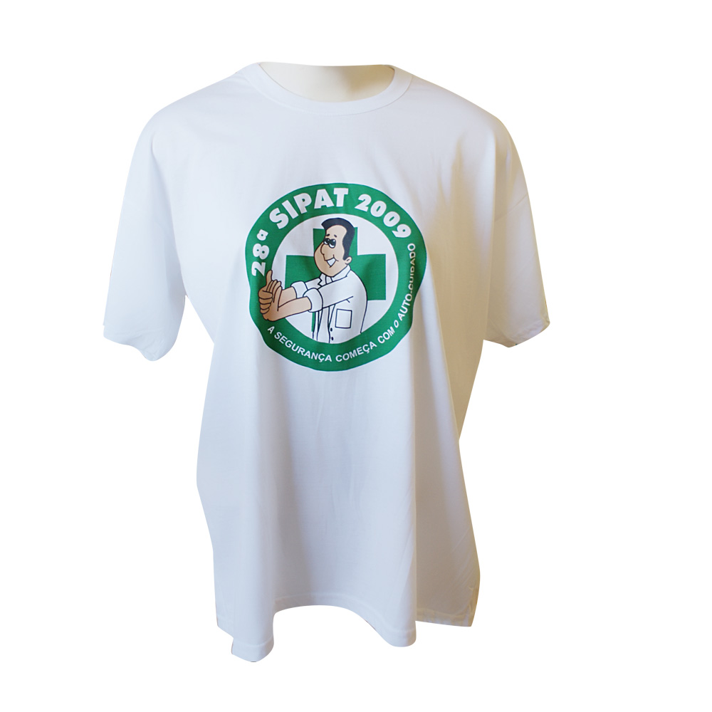 Camisa PP (Poliéster Afiado) Branca.