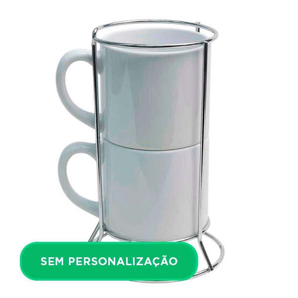 Xícara London com Suporte - Kit com 2 unidades