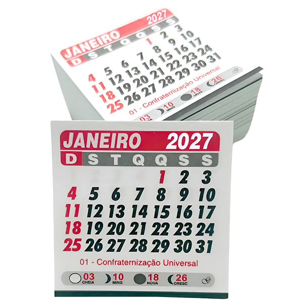 Calendário para Imã de Geladeira