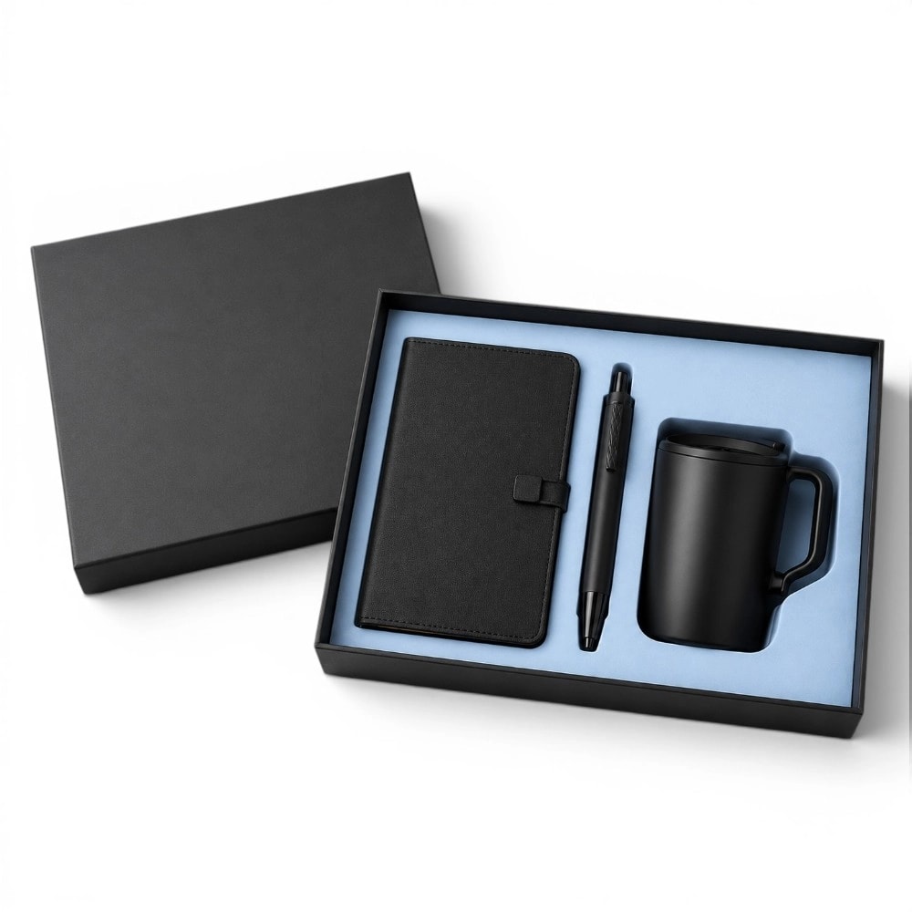 Kit Caderneta com Caneta e Caneca Termica