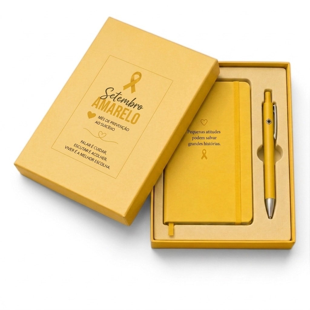 Kit com Caneta e Caderneta Personalizado