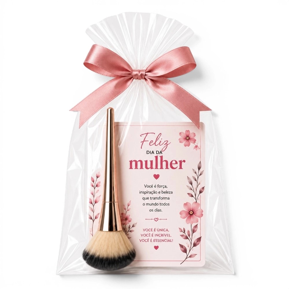 Kit Pincel de Maquiagem com Tag Personalizáveis