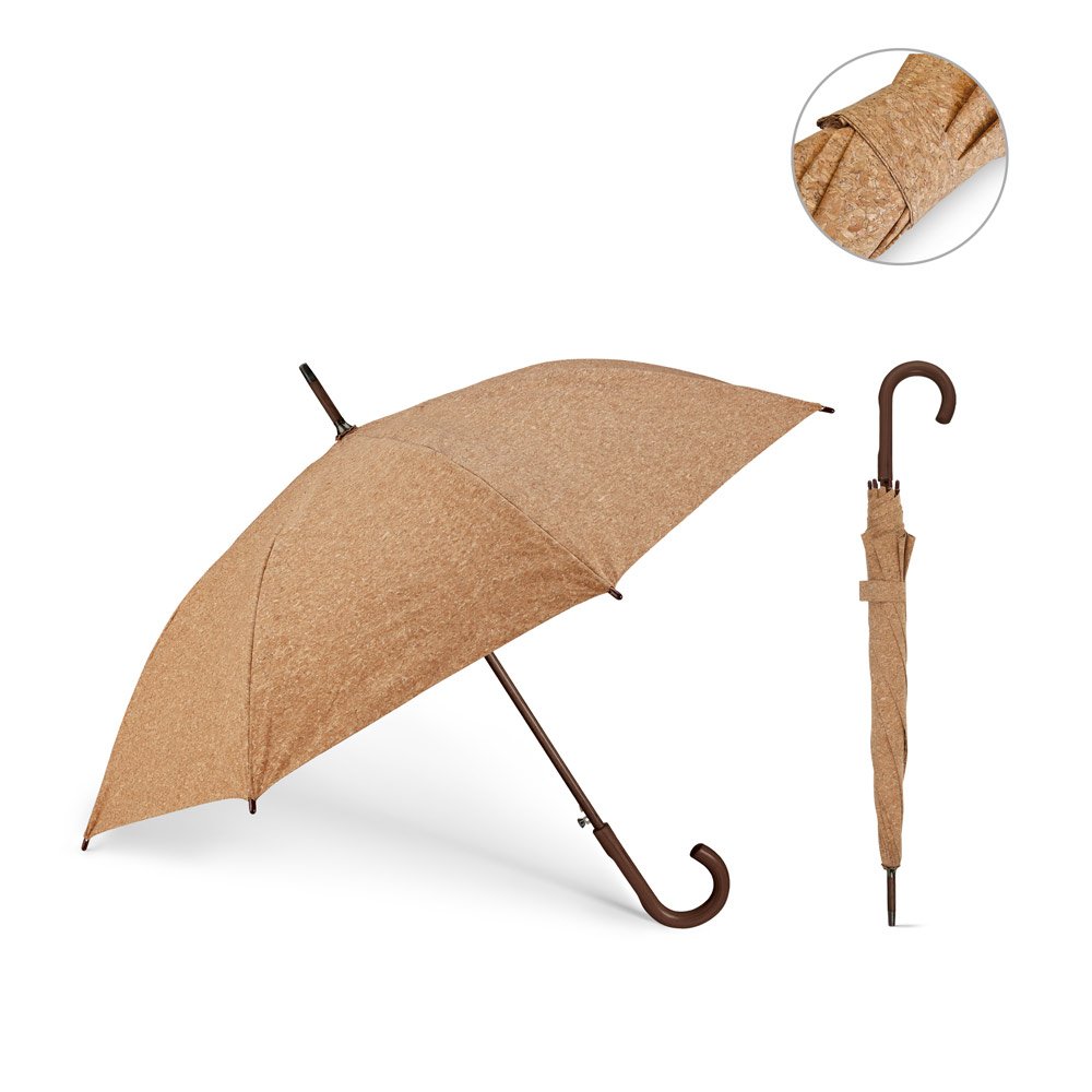 Guarda-chuva em cortiça com abertura automática -