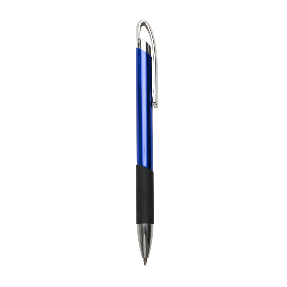 Caneta Metal Com Detalhe de Borracha