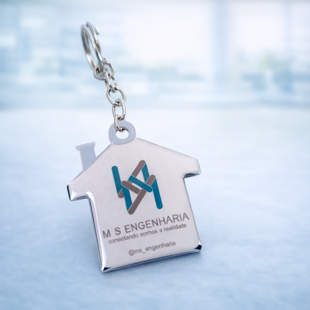 Chaveiro metal casinha personalizado - Brindes Personalizados em Natal RN para Empresas e Eventos